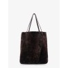 Spin shearling shoulder bag