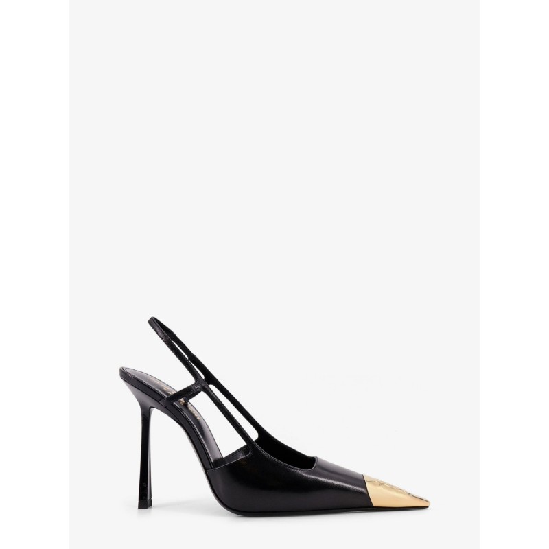 Jeanne leather pumps with metal toe