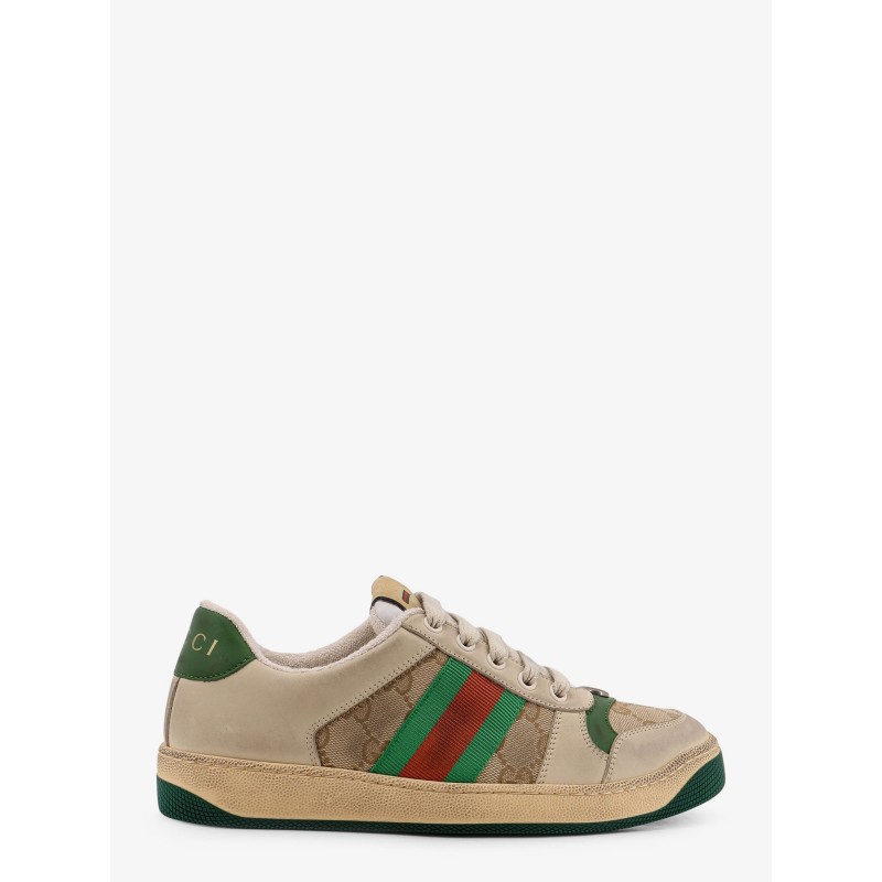 Leather and GG Supreme fabric low-top Screener sneakers