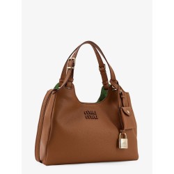 Hammered leather crossbody bag