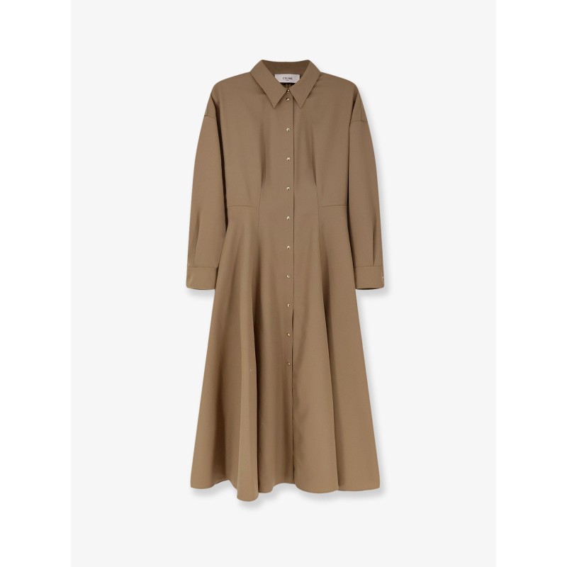 Wool shirt dress