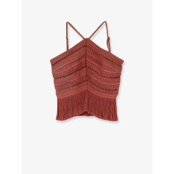 Asymmetrical top with fringes