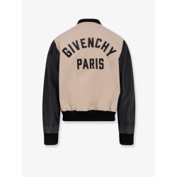 Cotton Jacket with leather sleeves