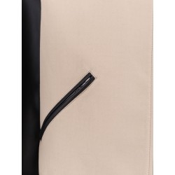 Cotton Jacket with leather sleeves