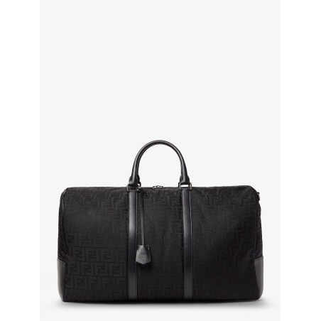 FF nylon duffel bag with leather inserts