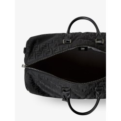 FF nylon duffel bag with leather inserts