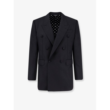 Double-breasted virgin wool blazer