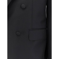 Double-breasted virgin wool blazer