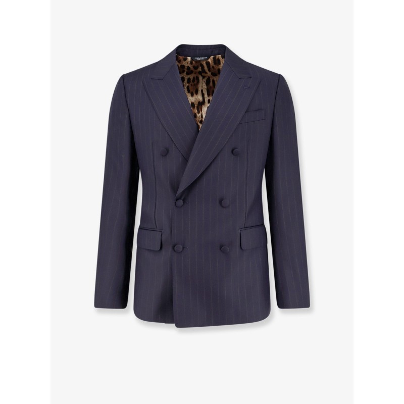 Sicilia virgin wool blazer with pinstripe motif