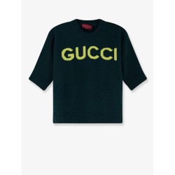 Wool sweater with frontal logo embroidery