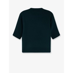 Wool sweater with frontal logo embroidery