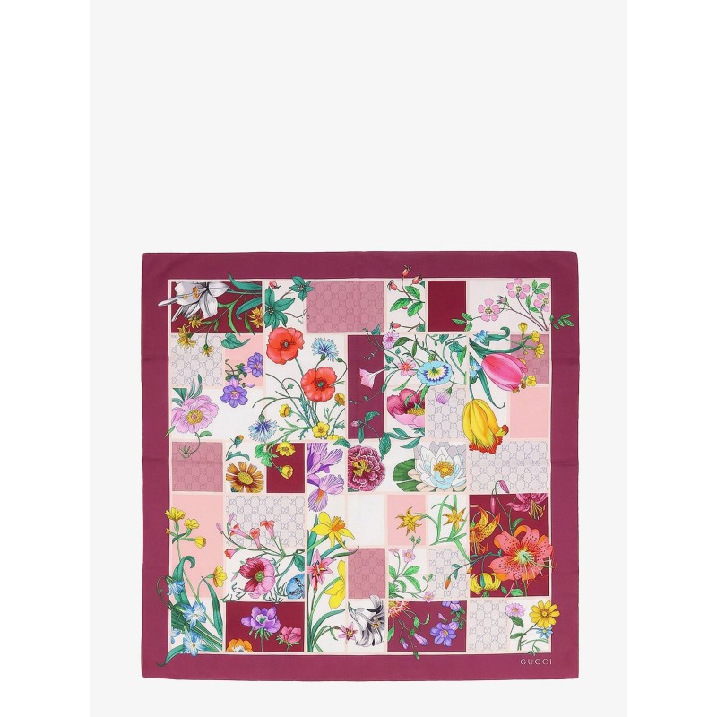 Mini Block Flora silk foulard