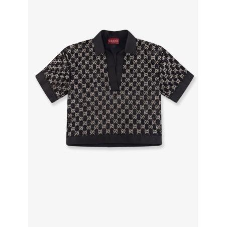 Lightweight lamé wool tweed top