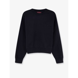 Cotton sweatshirt with beaded Horsebit detail