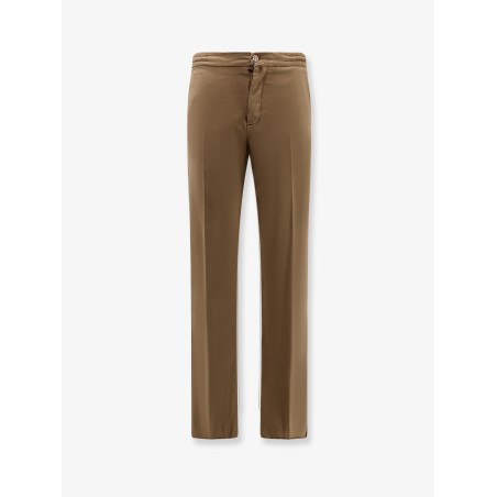 Lyocell trouser with drawstring at waist