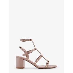 Rockstud leather sandals