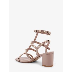 Rockstud leather sandals