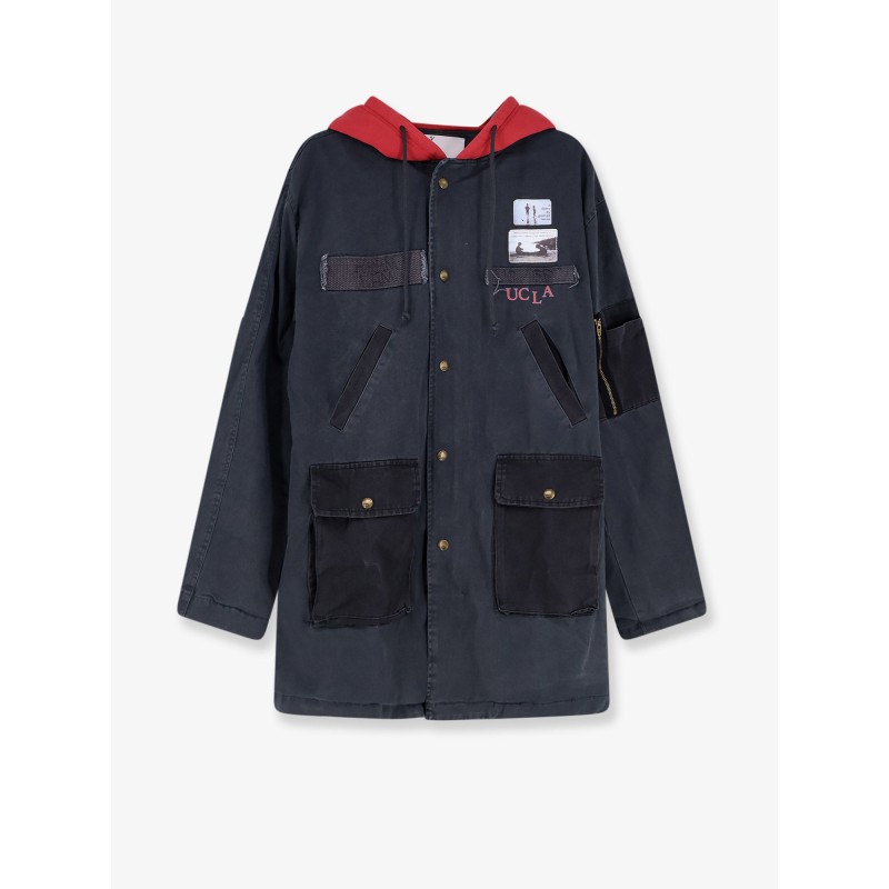 Cotton jacket with used effect