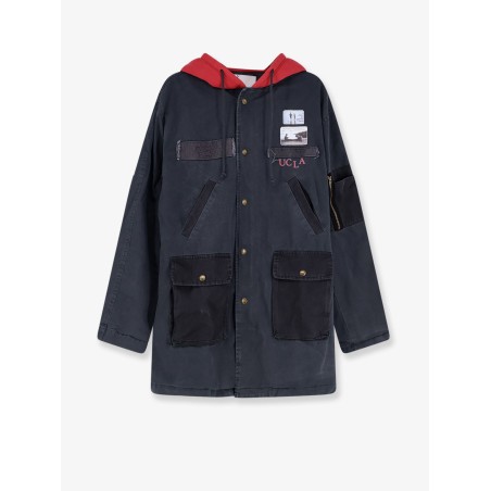 Cotton jacket with used effect