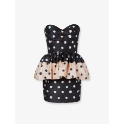 Falena Dots taffeta' bustier dress