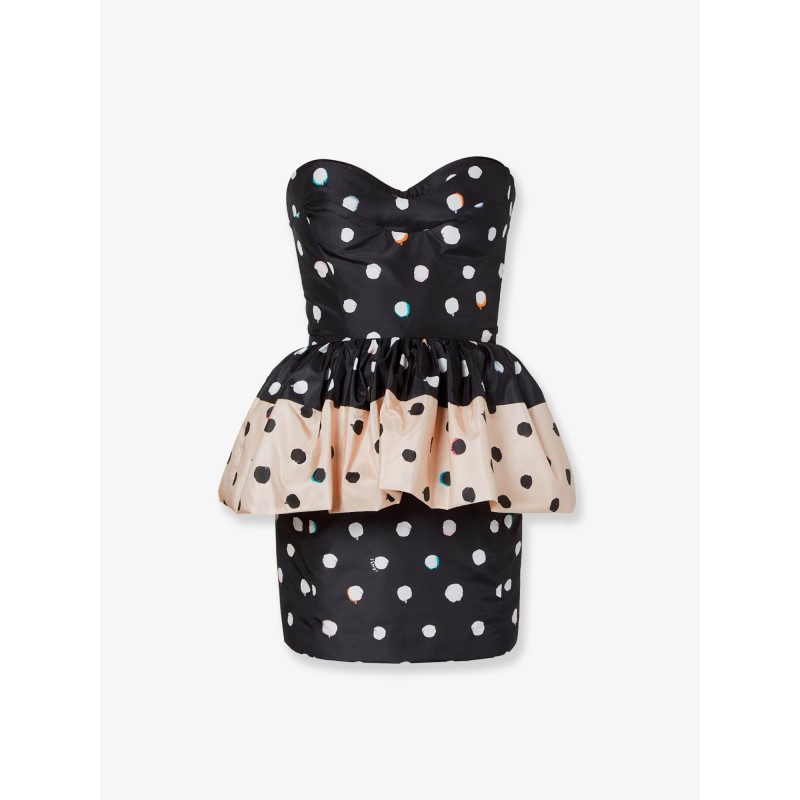Falena Dots taffeta' bustier dress