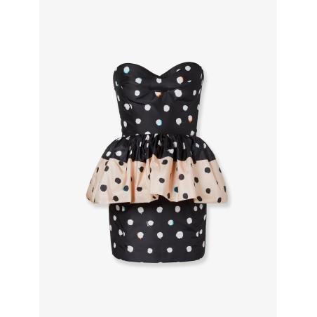 Falena Dots taffeta' bustier dress