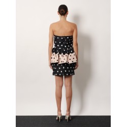 Falena Dots taffeta' bustier dress