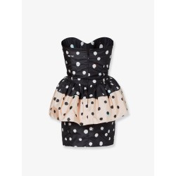 Falena Dots taffeta' bustier dress