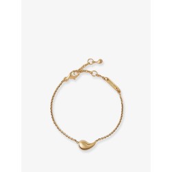 Drop sterling silver with 18k gold finish bracelet