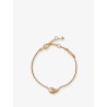 Drop sterling silver with 18k gold finish bracelet