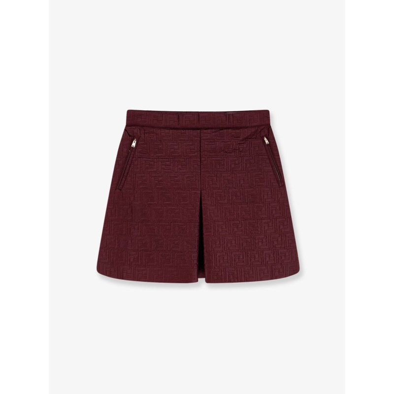 Quilted nylon mini skirt