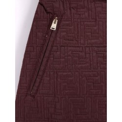 Quilted nylon mini skirt