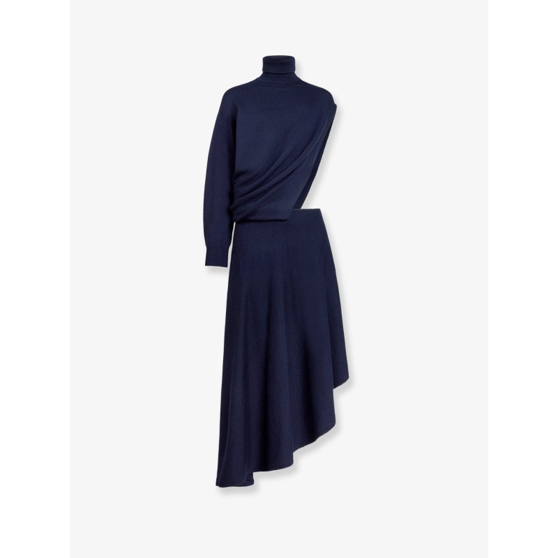 Cut-Out virgin wool dress