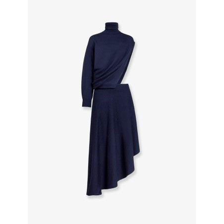 Cut-Out virgin wool dress