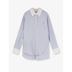 Oversize striped cotton shirt