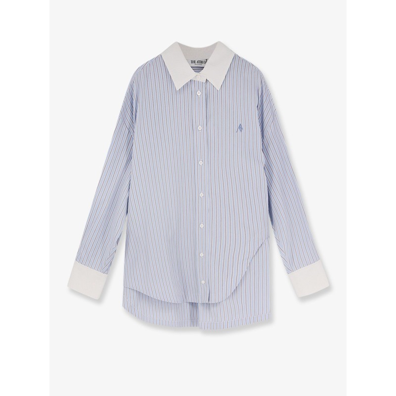 Oversize striped cotton shirt