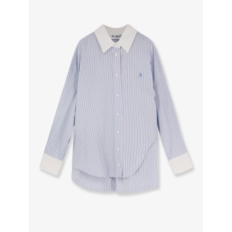 Oversize striped cotton shirt