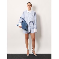 Oversize striped cotton shirt