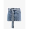 Denim skirt with belt
