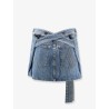 Denim skirt with belt