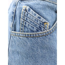 Denim skirt with belt