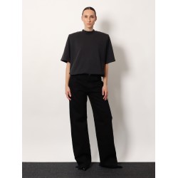 Black denim trousers