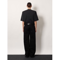 Black denim trousers