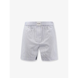 Striped cotton shorts