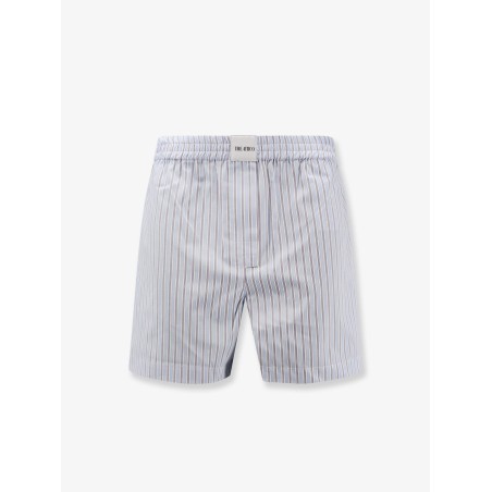 Striped cotton shorts