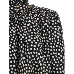 Polka-dots silk shirt