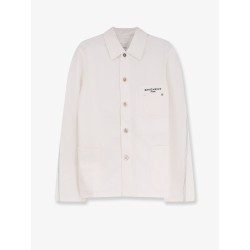 Denim jacket with iconic lettering logo on the front