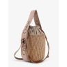 Woody raffia bucket bag