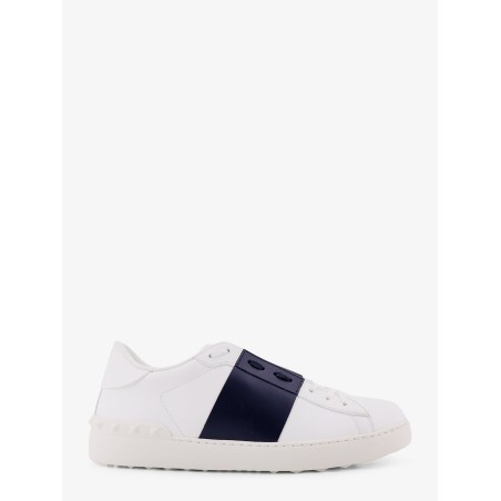 Open leather sneakers