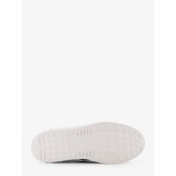 Open leather sneakers